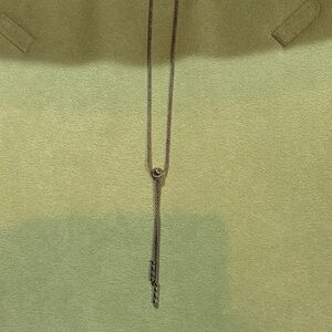 Elegant Silver Lariat Necklace